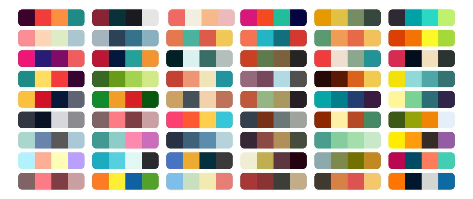 palette de couleurs vectorielles modèle de conception de jeu multi couleur vecteur