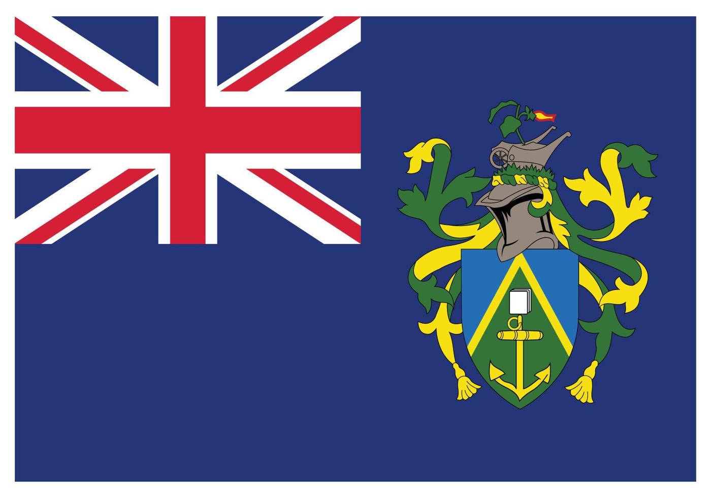 drapeau national des îles pitcairn - icône de couleur plate. vecteur