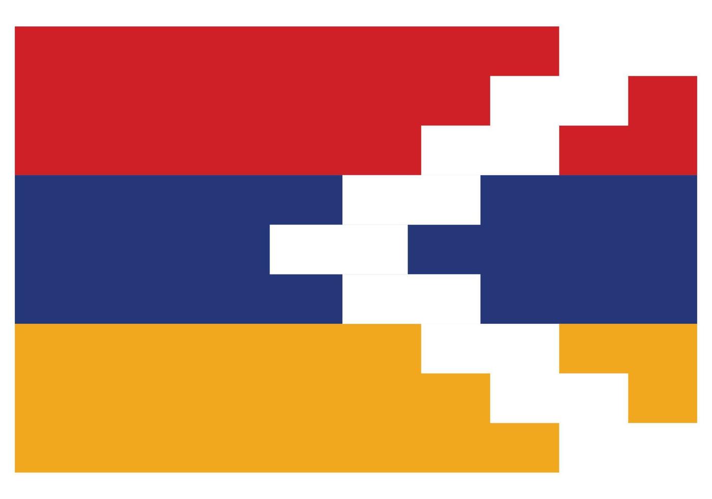 drapeau national de la république du haut-karabakh - icône de couleur plate. vecteur