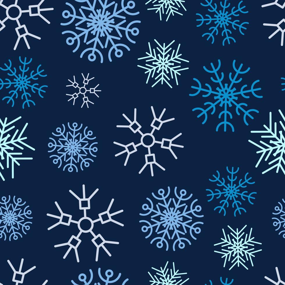 fond transparent de flocons de neige. éléments de décoration de noël et du nouvel an. illustration vectorielle. vecteur