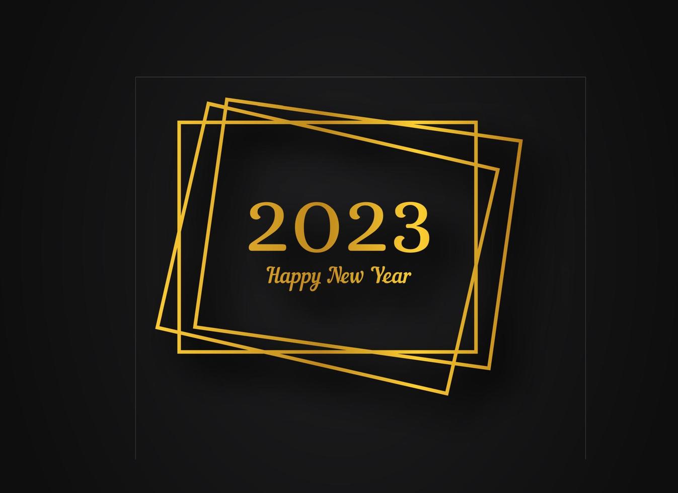 2023 bonne année or fond polygonal géométrique vecteur