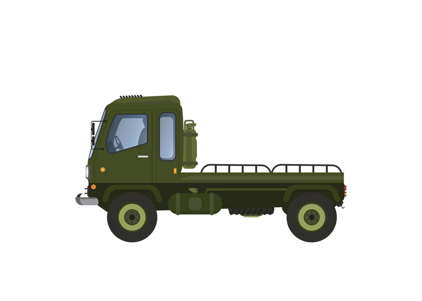 modèle du camion des années militaires sur fond blanc vecteur