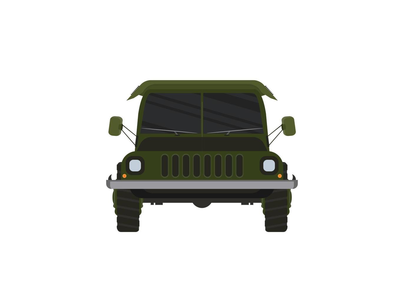 illustration vectorielle de silhouette de voiture militaire hors route vecteur