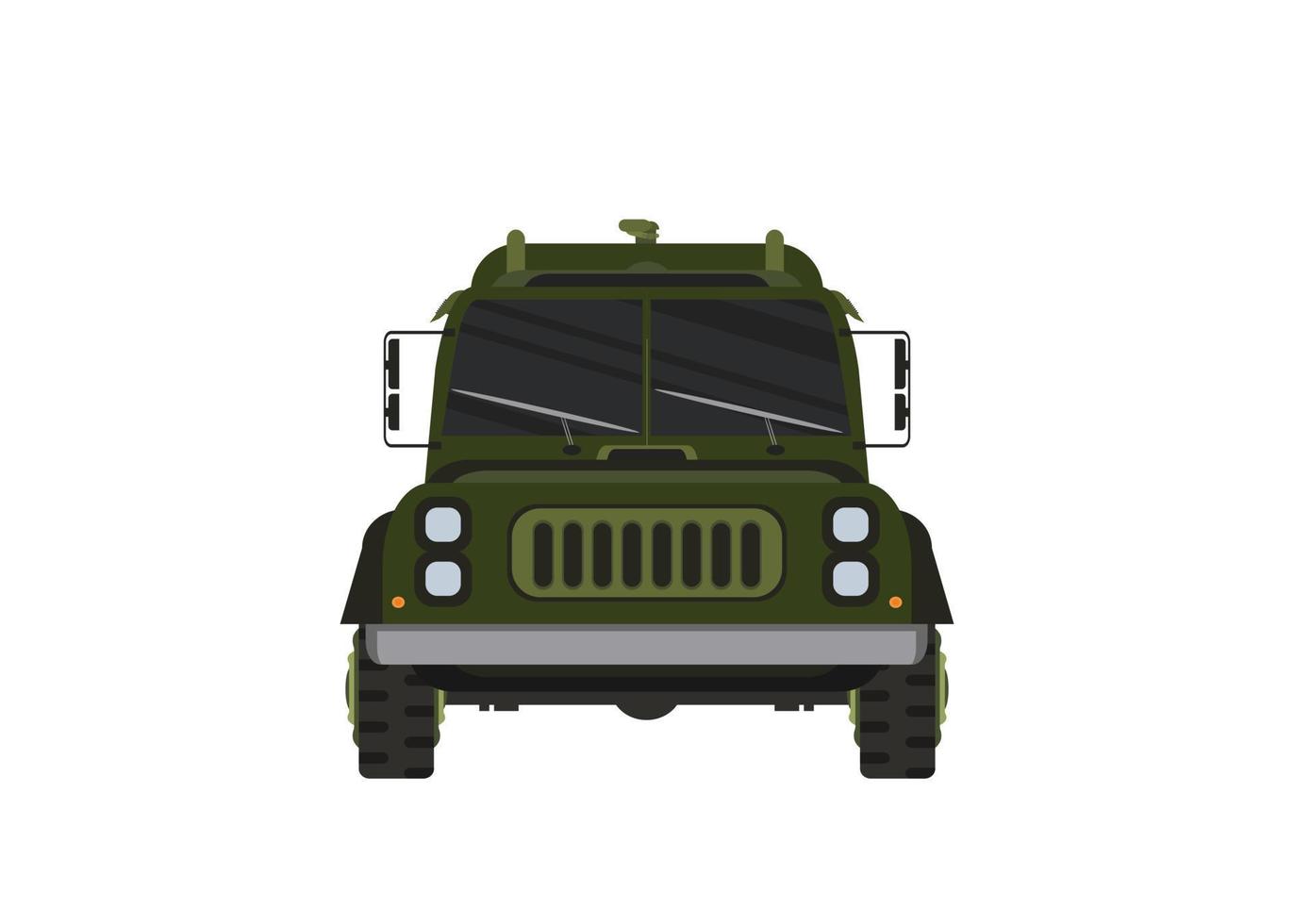 silhouette de voiture militaire hors route. Vector illustration pour votre conception