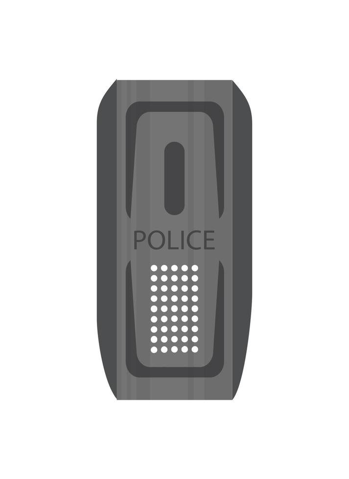 illustration de l'icône de la force de police de sécurité vectorielle du bouclier swat. équipement de l'équipe spéciale soldat armé signe arrestation. armure de force spéciale vecteur