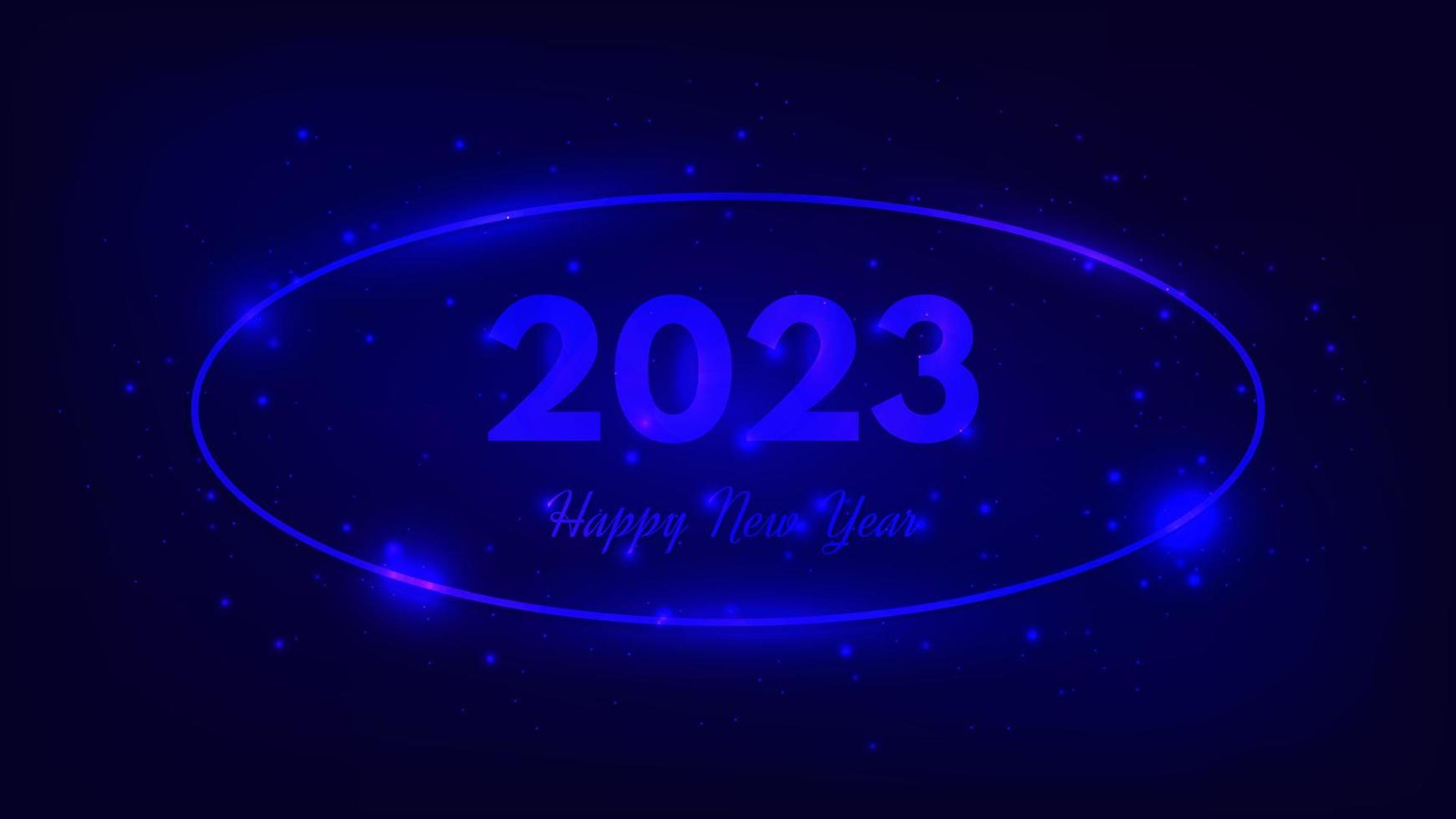 2023 bonne année fond néon vecteur