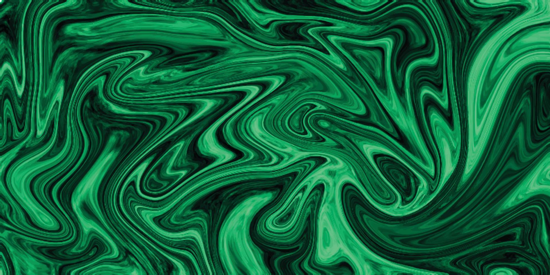 conception de surfaces en marbre liquide vert et fond de texture panoramique. fond de surface de marbre liquide coloré luxueux, couleur vert foncé beau fond de peinture à l'huile de marbre abstrait fluide, vecteur