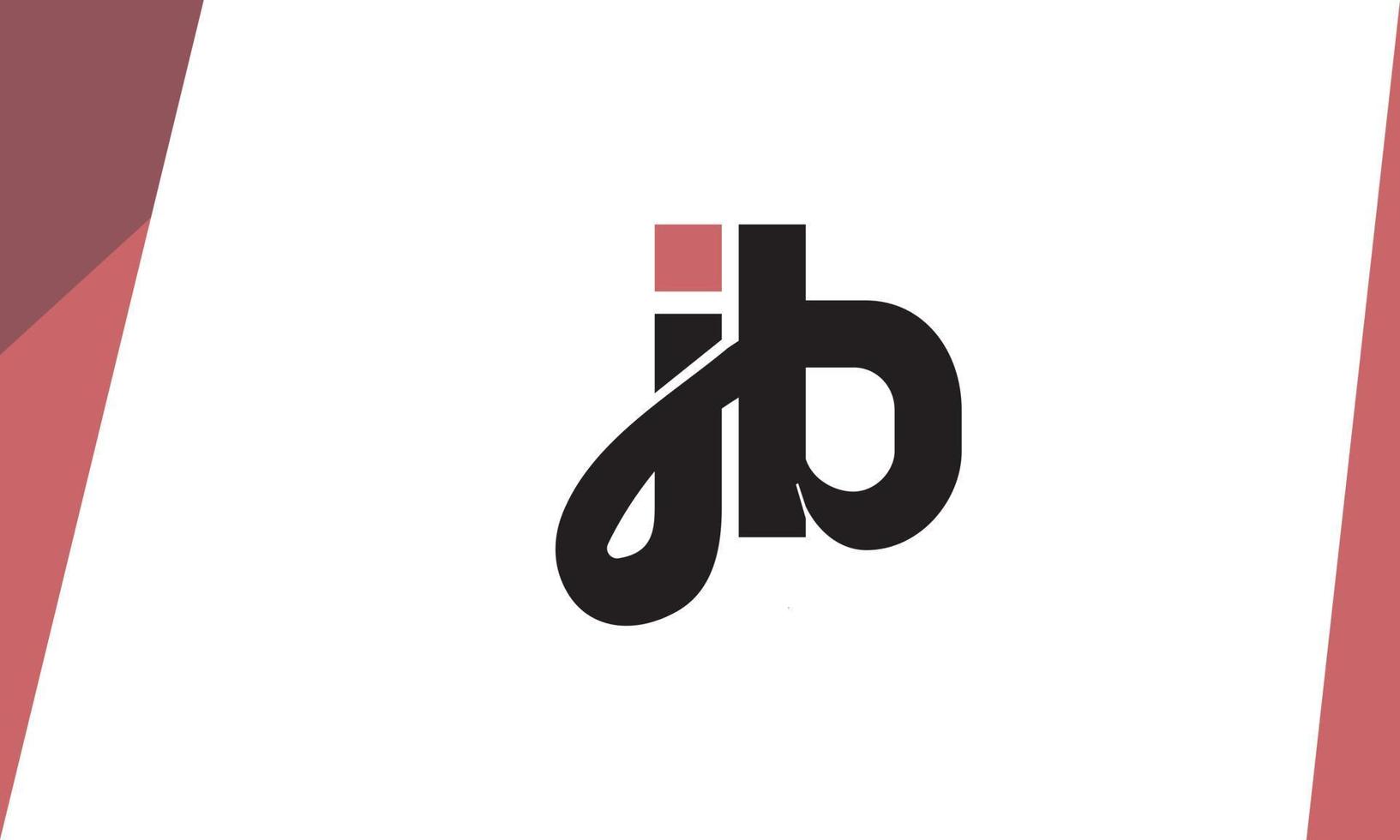 alphabet lettres initiales monogramme logo jb, bj, j et b vecteur
