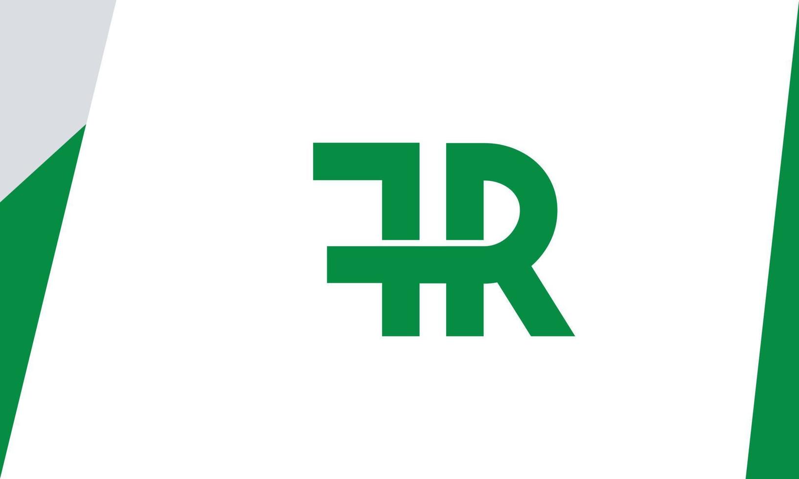 alphabet lettres initiales monogramme logo fr, rf, f et r vecteur