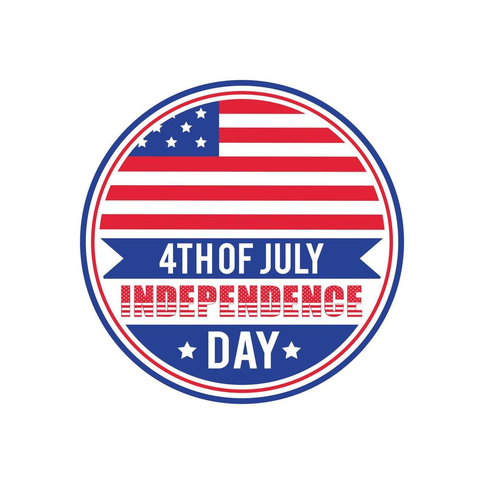 conception de t-shirt de la fête de l'indépendance du 4 juillet vecteur