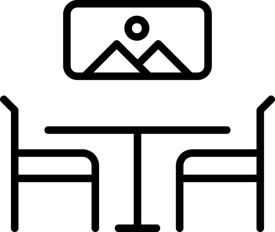 conception d'icône de vecteur de salle à manger