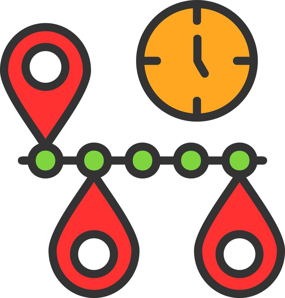 conception d'icône de vecteur de chronologie