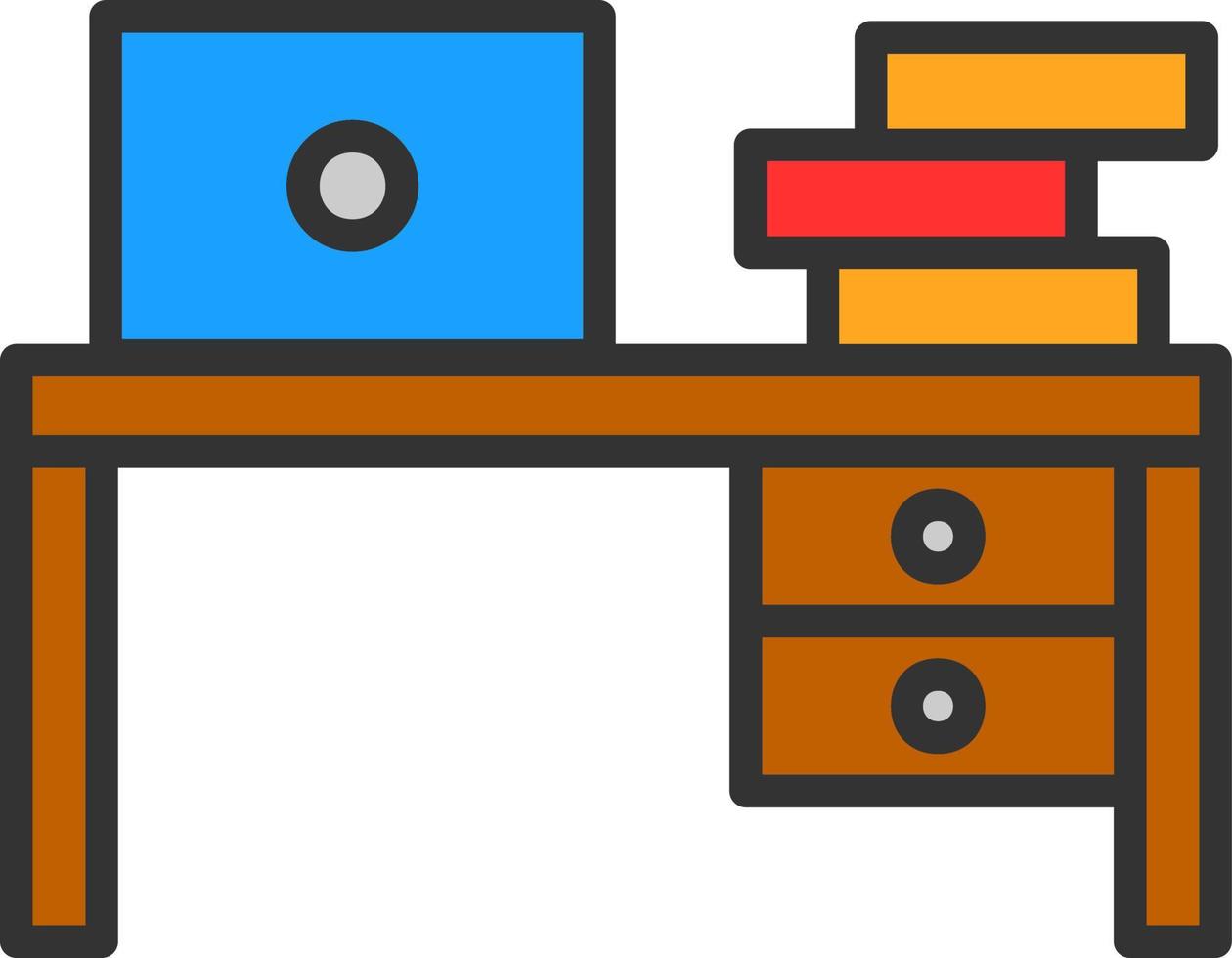 conception d'icône de vecteur de table de travail