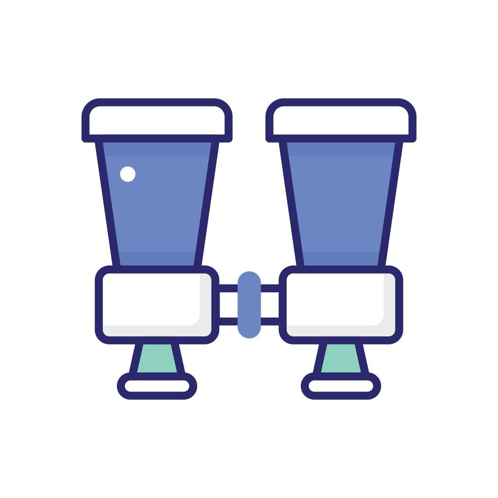 icône plate vectorielle de jumelles avec illustration de style d'arrière-plan. fichier eps 10 de symbole de camping et de plein air vecteur