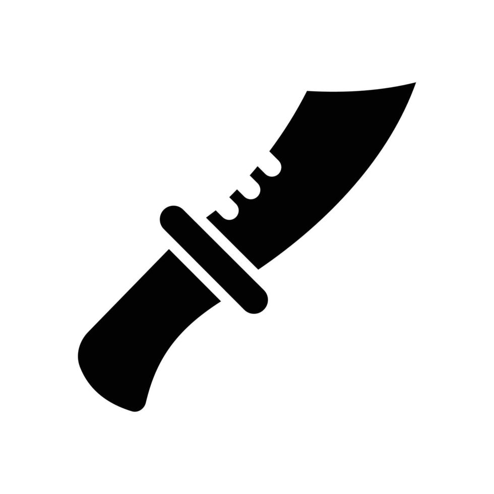 icône solide de vecteur de couteau avec illustration de style d'arrière-plan. fichier eps 10 de symbole de camping et de plein air