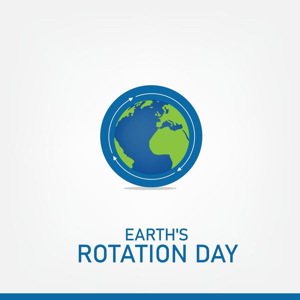 illustration vectorielle du jour de la rotation de la terre. conception simple et élégante vecteur
