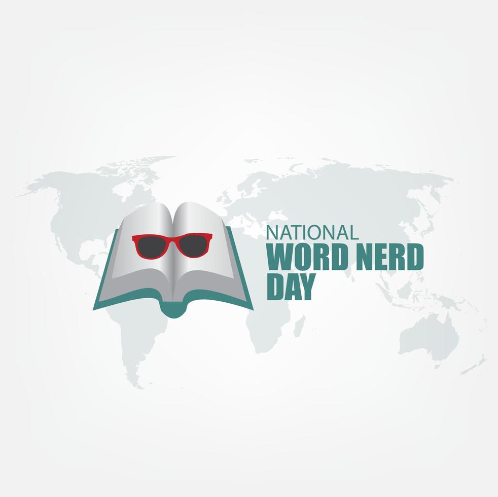 illustration vectorielle de la journée nationale du mot nerd. conception simple et élégante vecteur