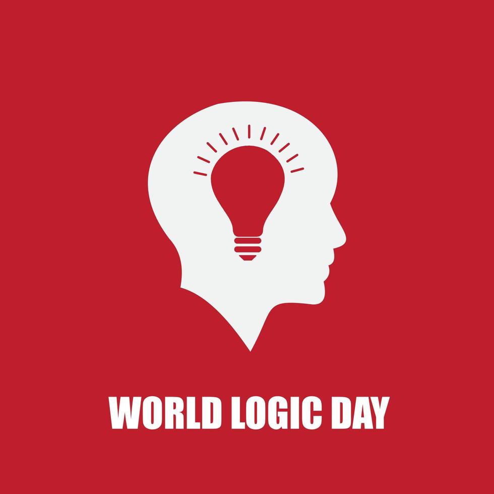 illustration vectorielle de la journée mondiale de la logique. conception simple et élégante vecteur