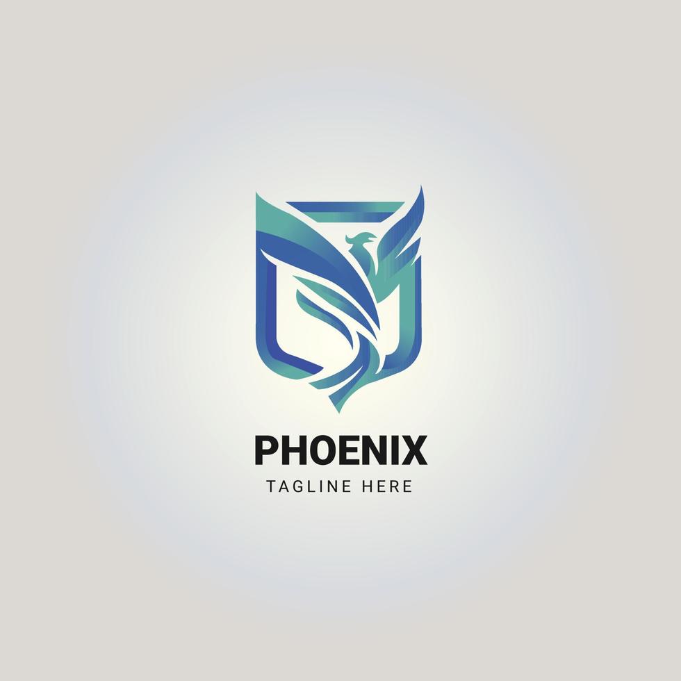 concept de conception de logo phénix vecteur