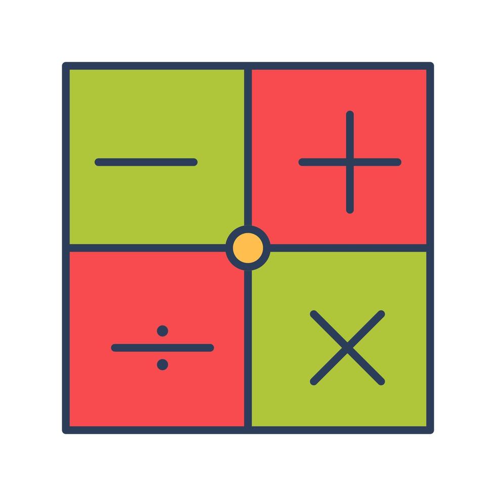 icône de vecteur de symboles mathématiques