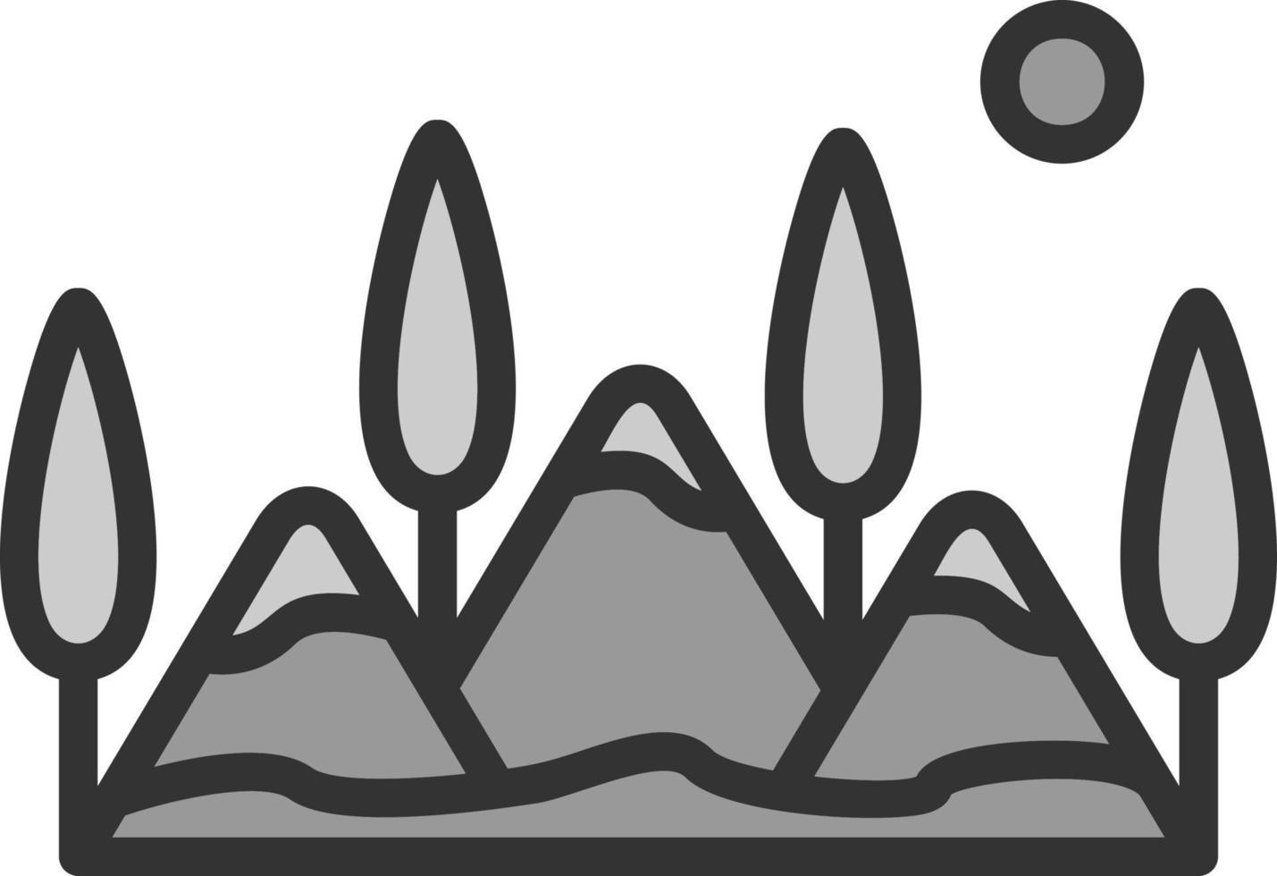 conception d'icône de vecteur de collines