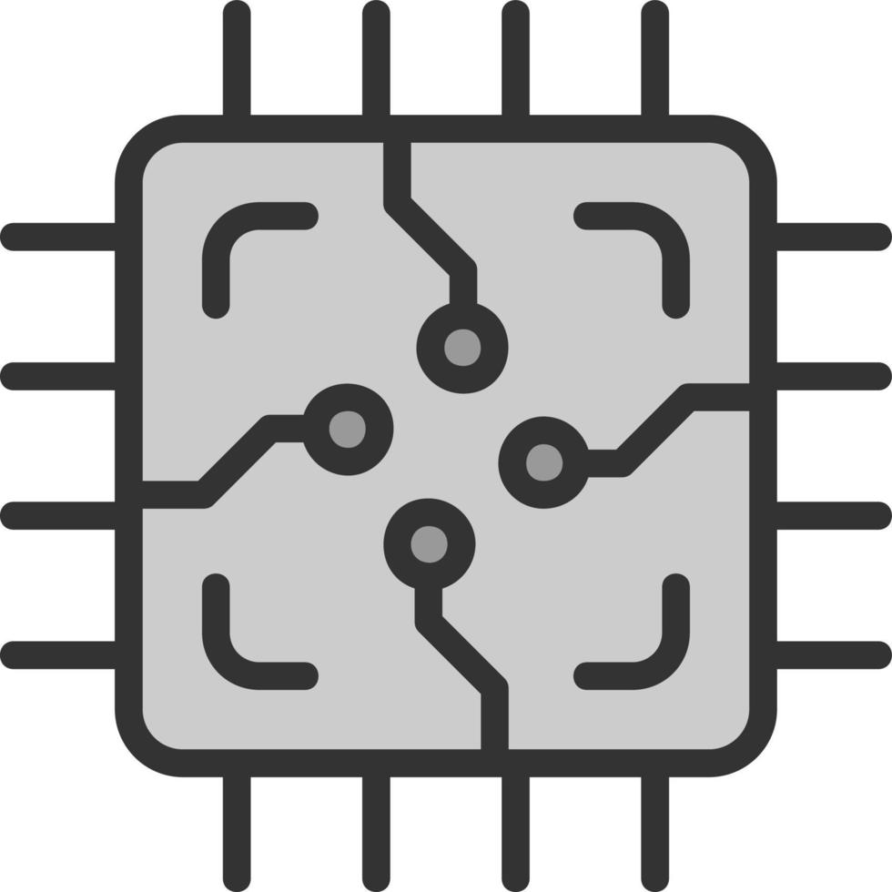 conception d'icône de vecteur de puce