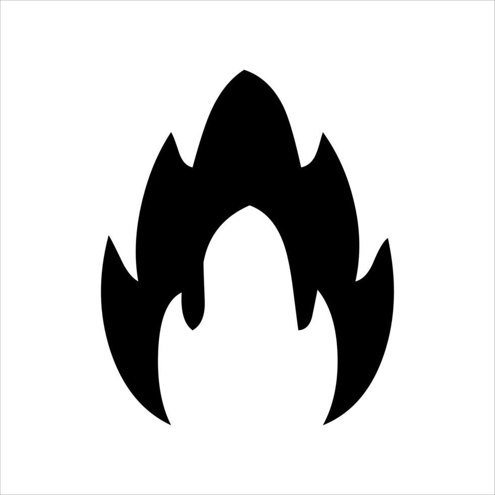 logo du feu. ensemble vectoriel de silhouettes de feu avec différentes formes de charbons ardents. pack de vecteur de feu