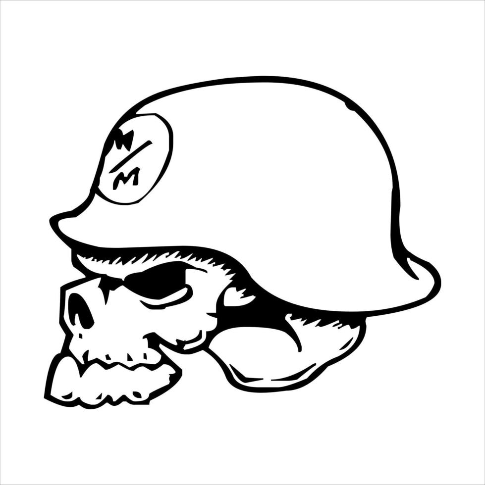 logo de crâne de squelette humain, silhouette de crâne isolée sur fond blanc. crâne, vecteur, horrible, crâne humain, tête, silhouette, clipart vecteur
