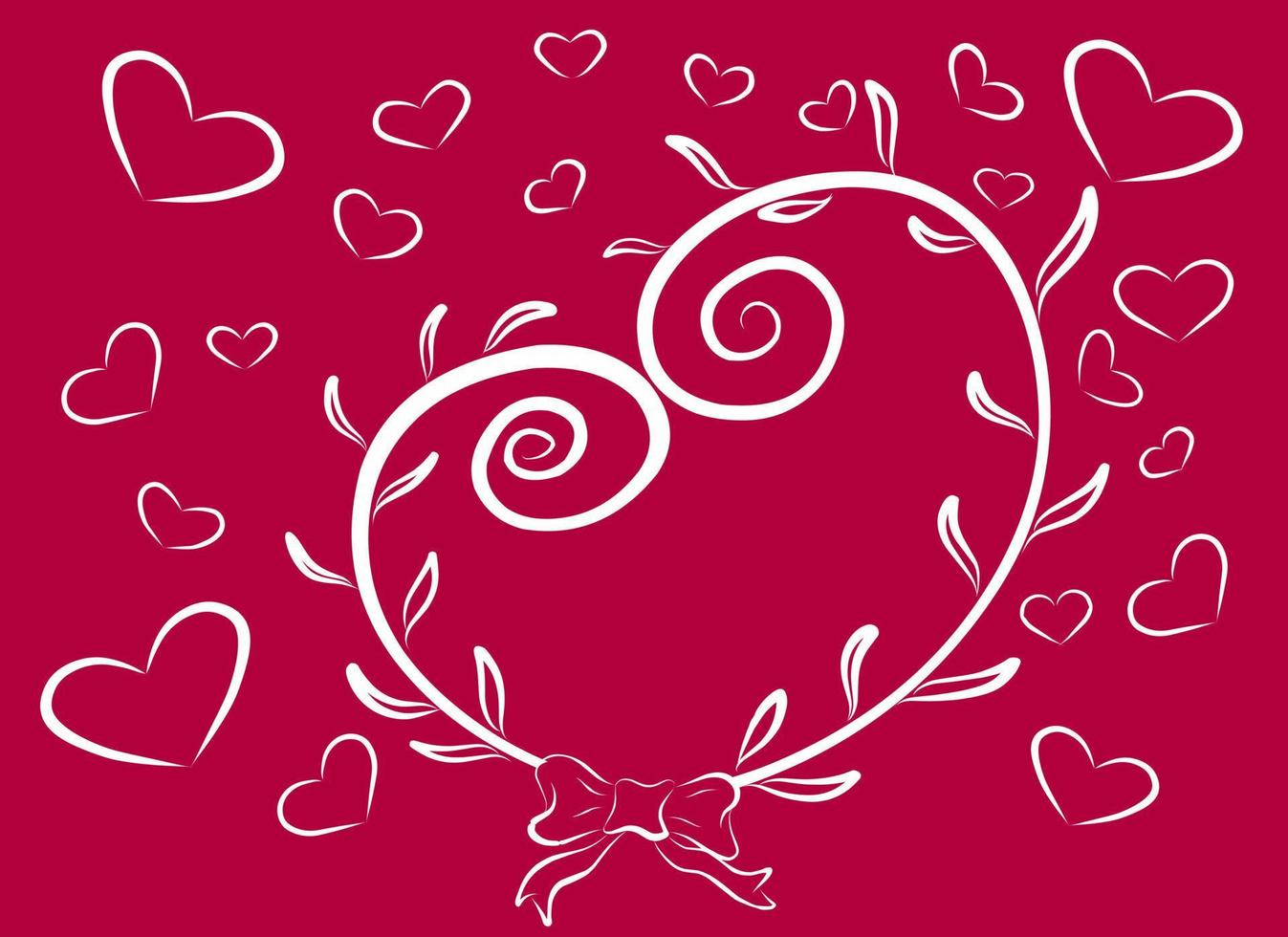 coeurs saint valentin illustration vectorielle rouge vecteur