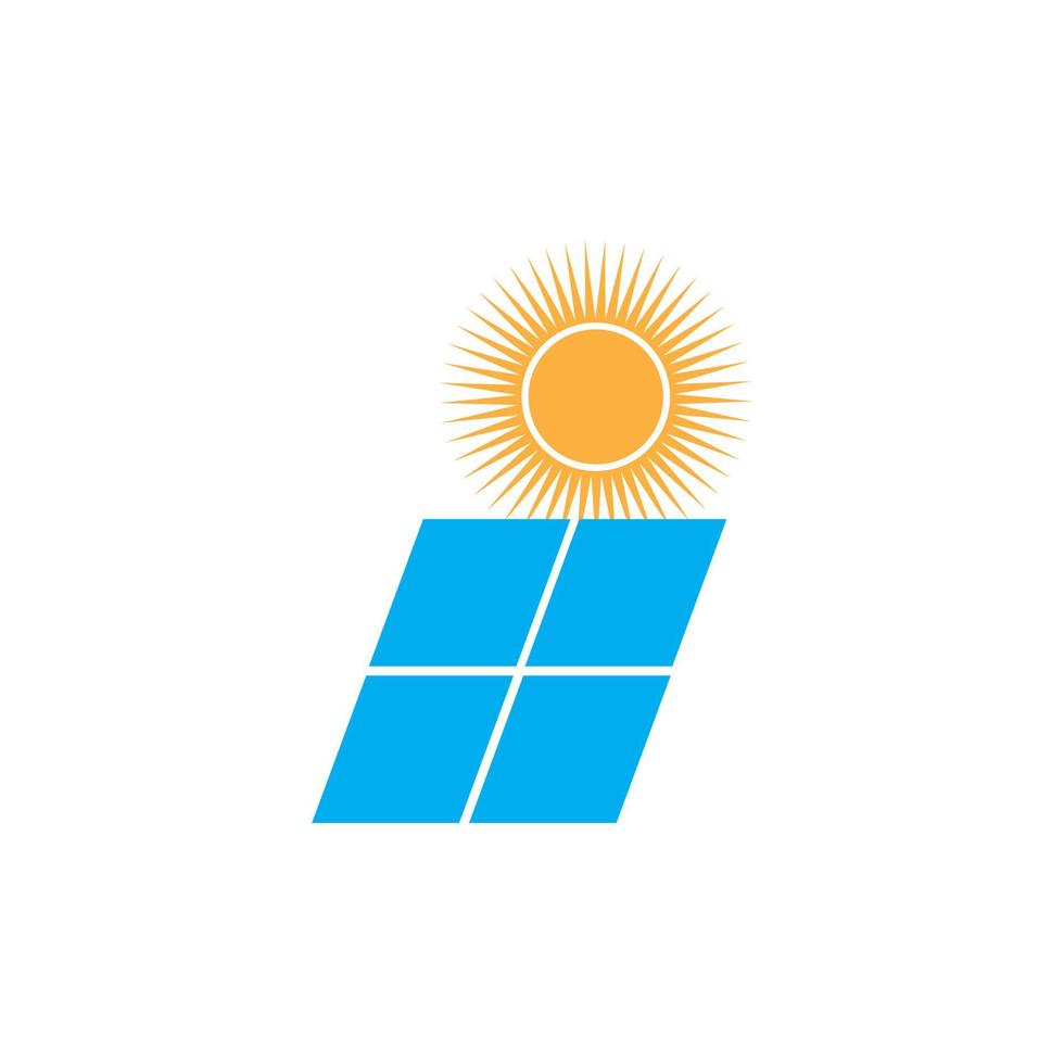 logo énergie solaire icône vecteur