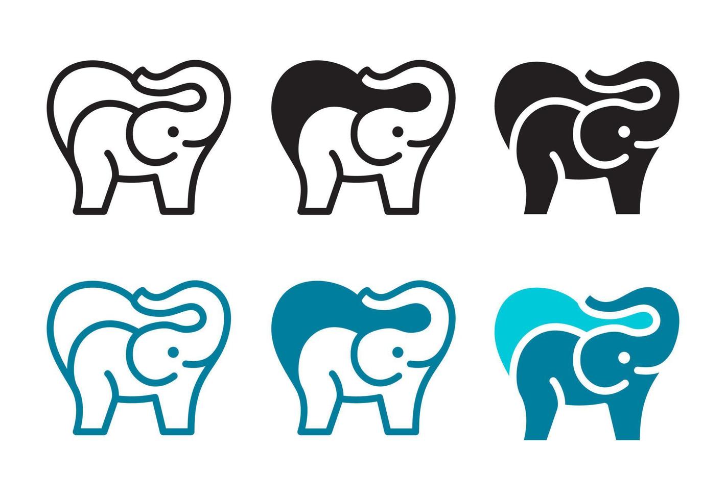 logo de soins dentaires avec concept d'éléphant vecteur