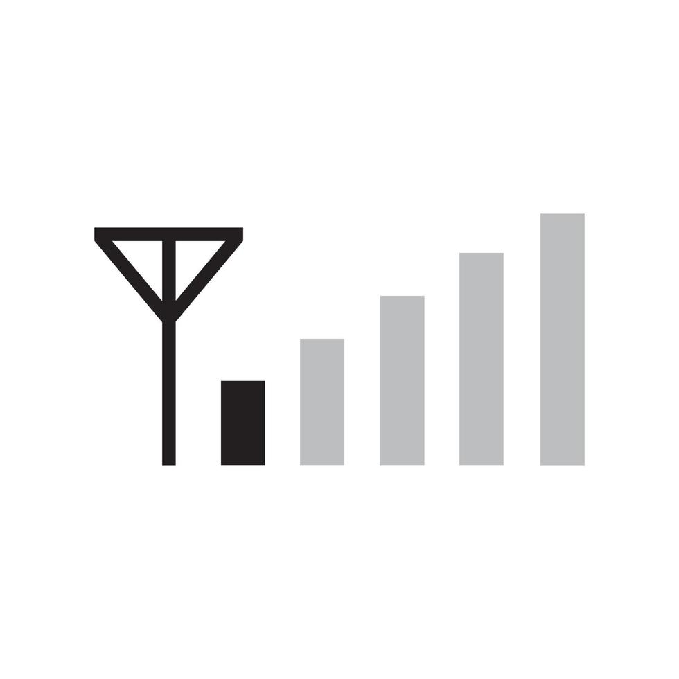 signal icône vecteur style design plat,