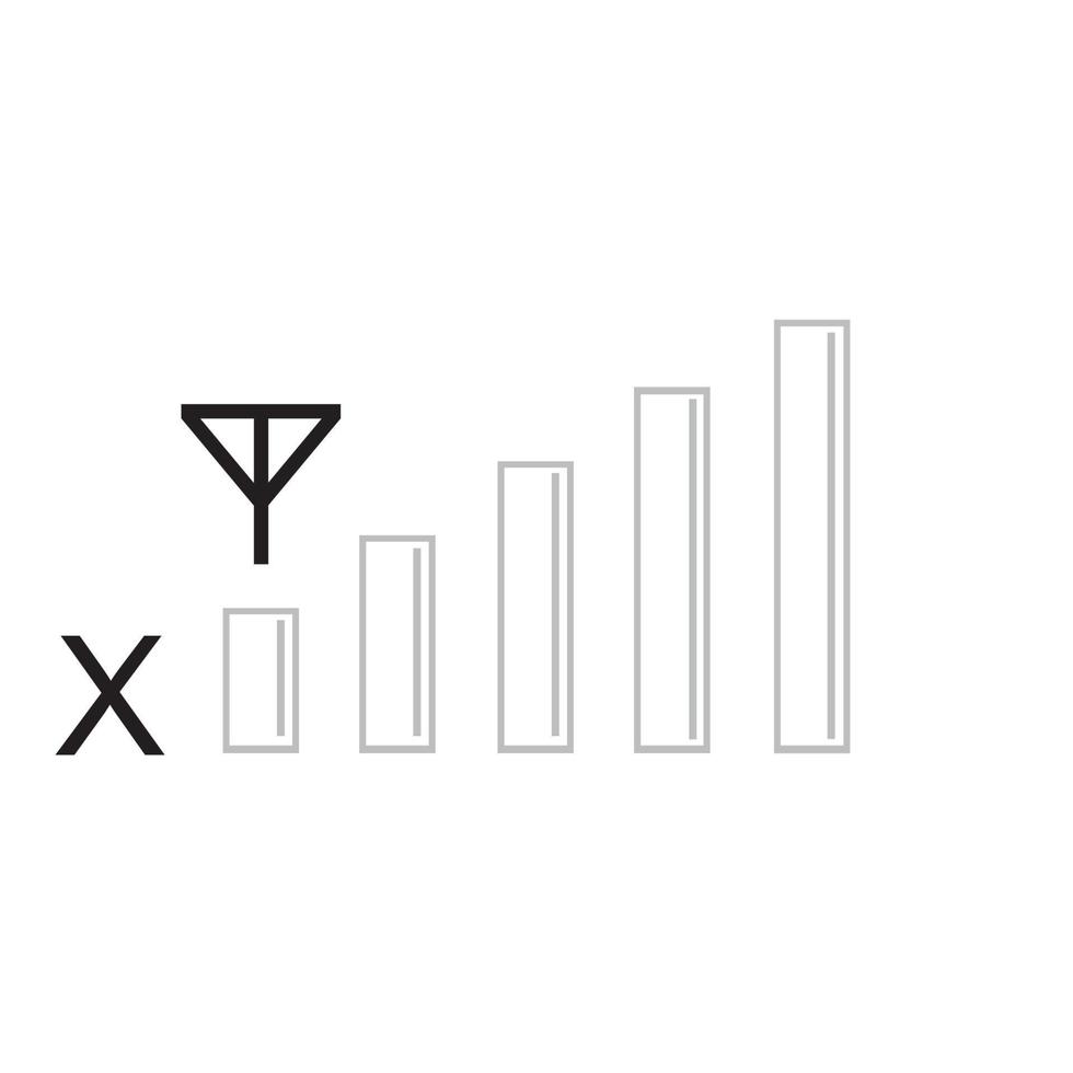 signal icône vecteur style design plat,