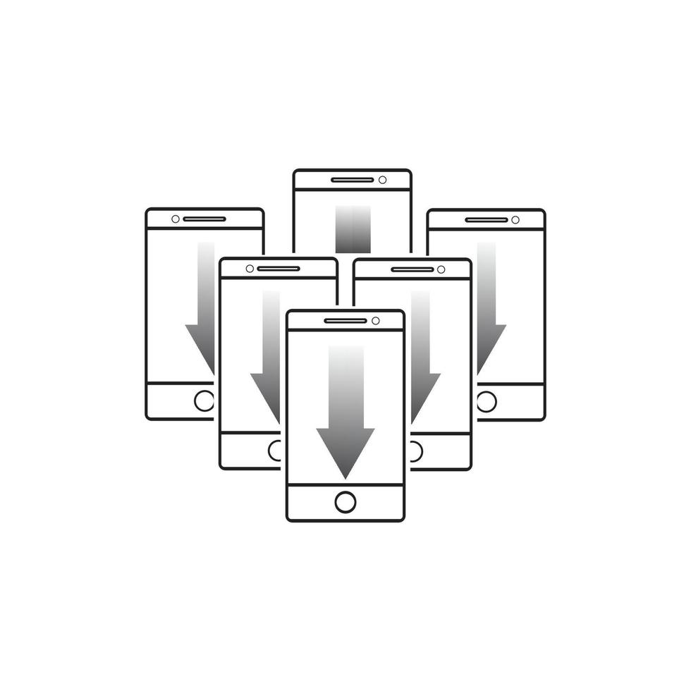 modèle de conception d'illustration vectorielle d'icône d'appareils intelligents vecteur