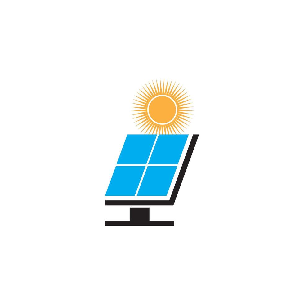 logo énergie solaire icône vecteur