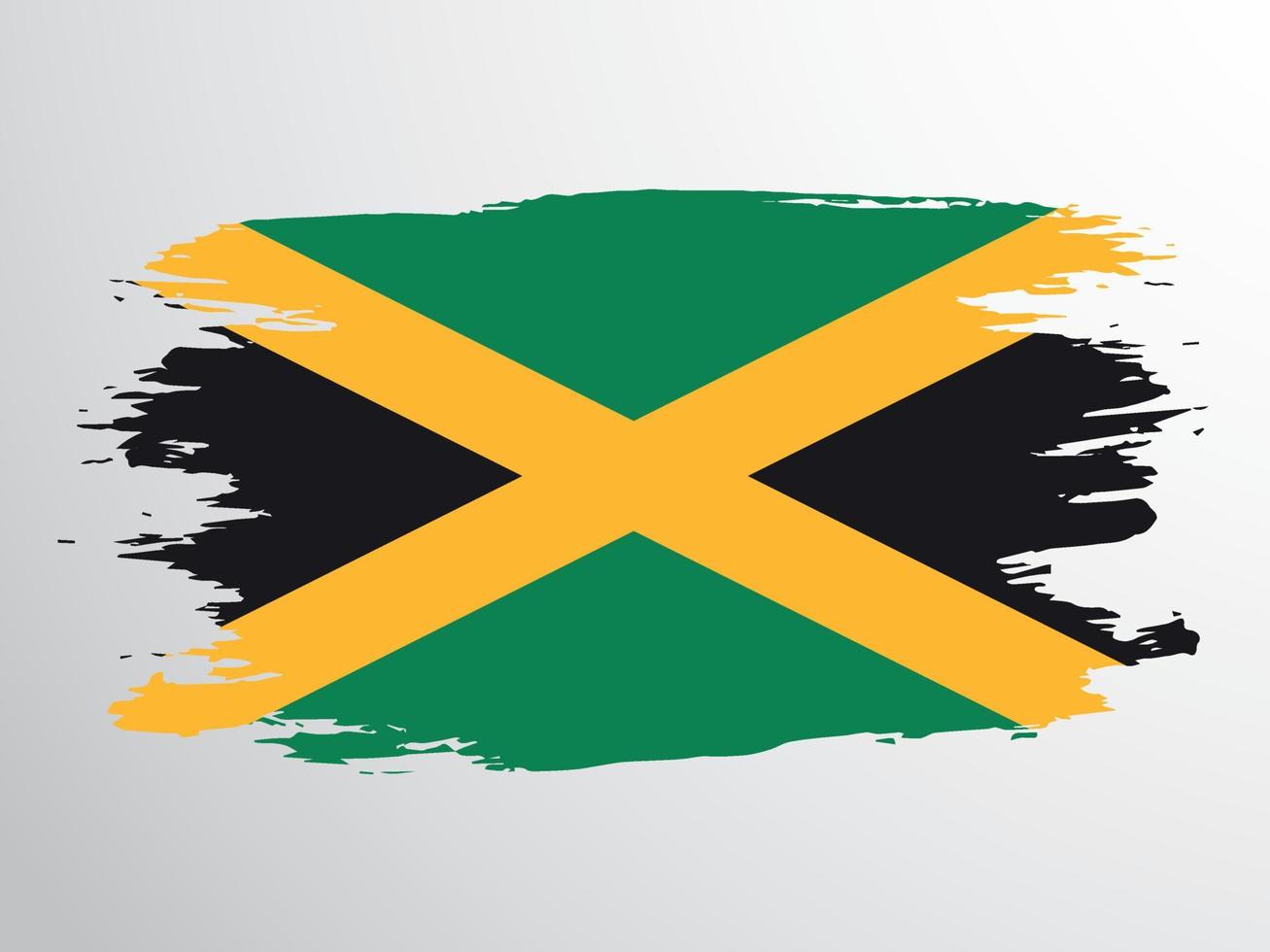 brosse vecteur drapeau de la jamaïque