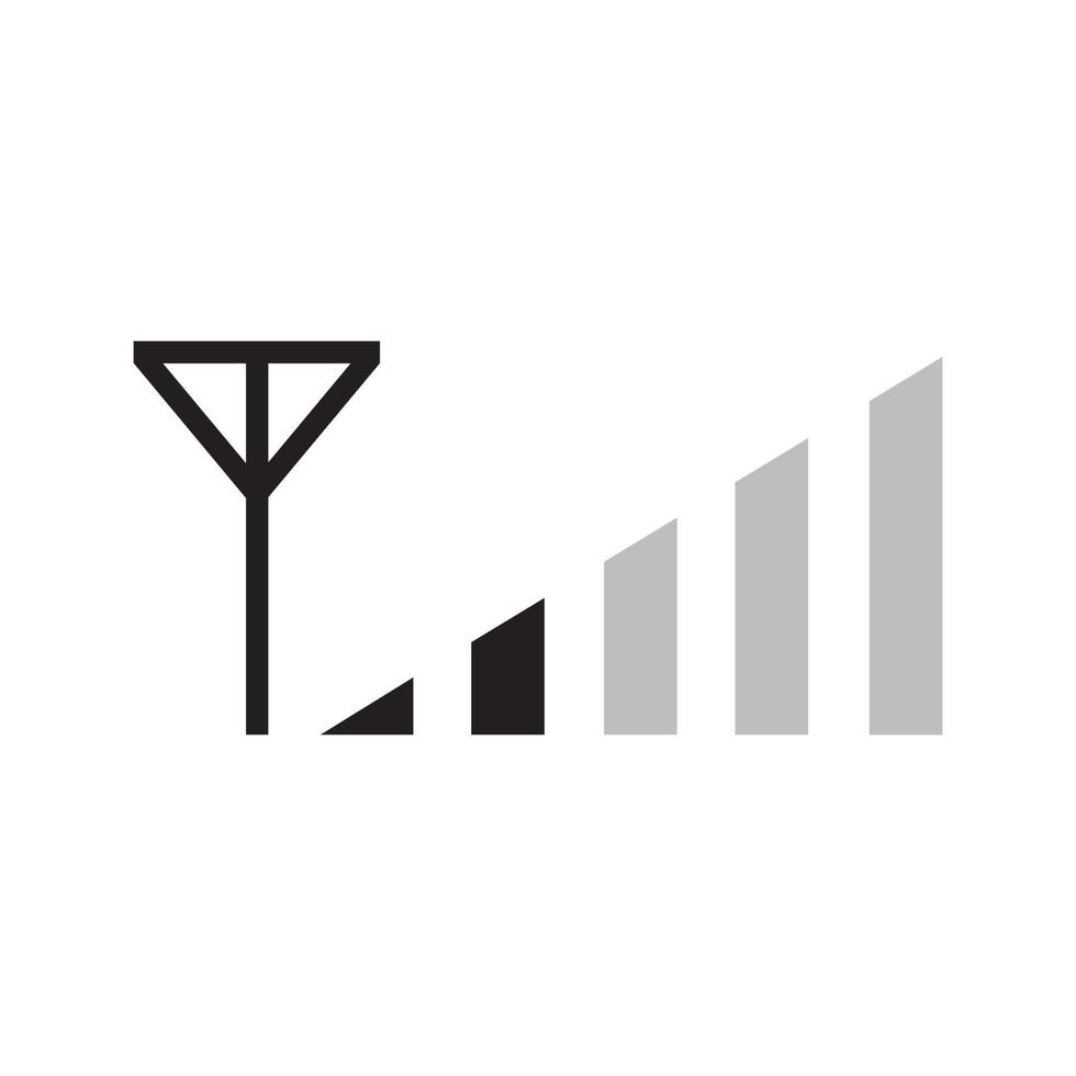 signal icône vecteur style design plat,