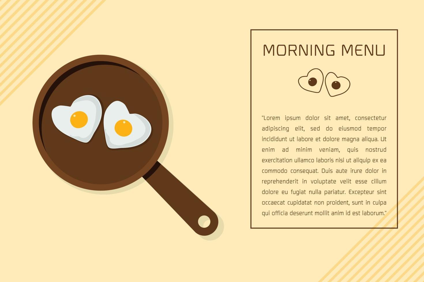 oeuf au plat sur l'illustration vectorielle de la casserole. vecteur