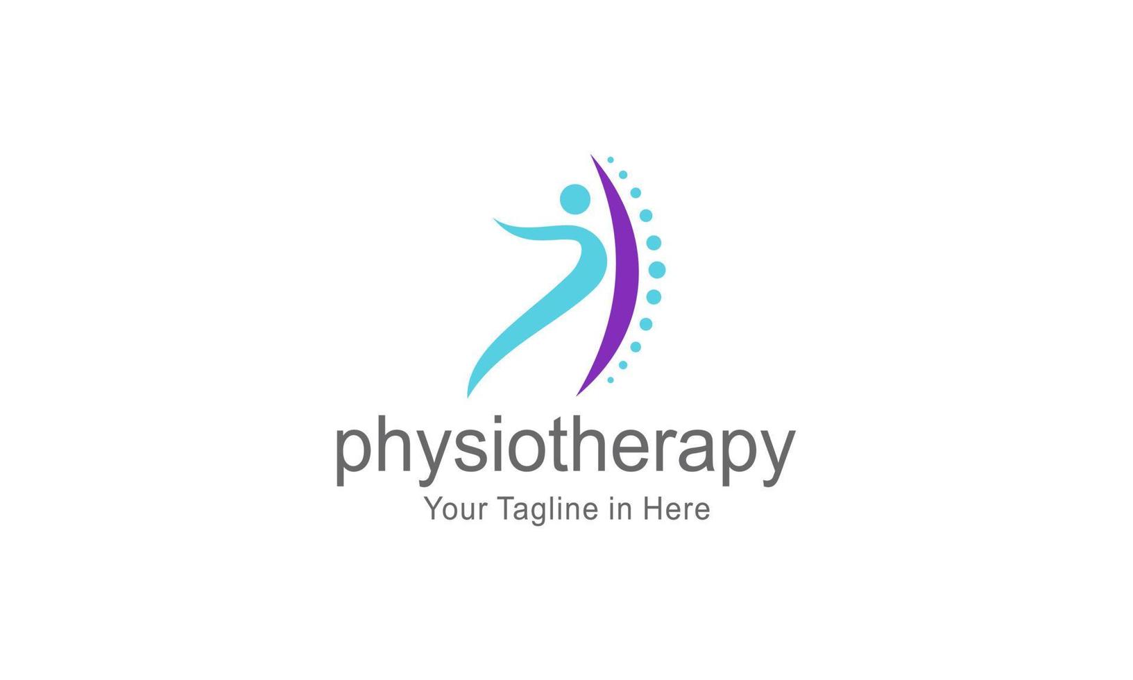 conception de logo de physiothérapie, bien-être santé médicale vecteur