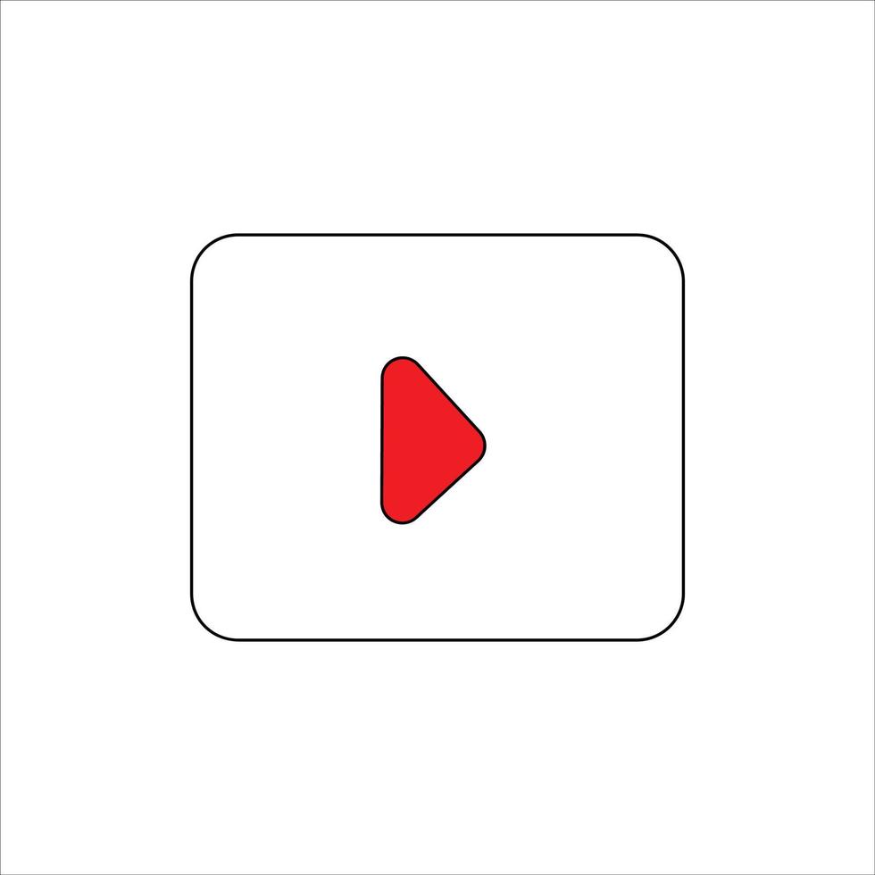 lire l'icône youtube, lire le logo youtube vecteur