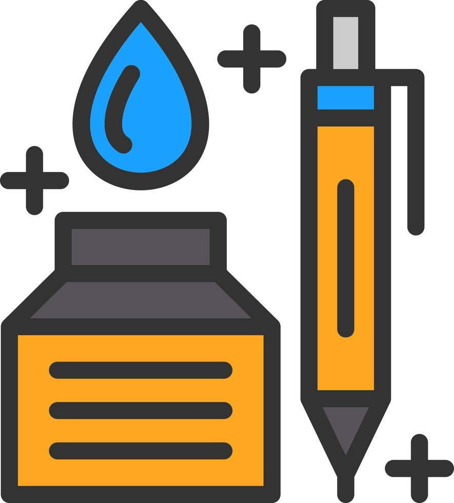 conception d'icônes vectorielles stylo et encre vecteur