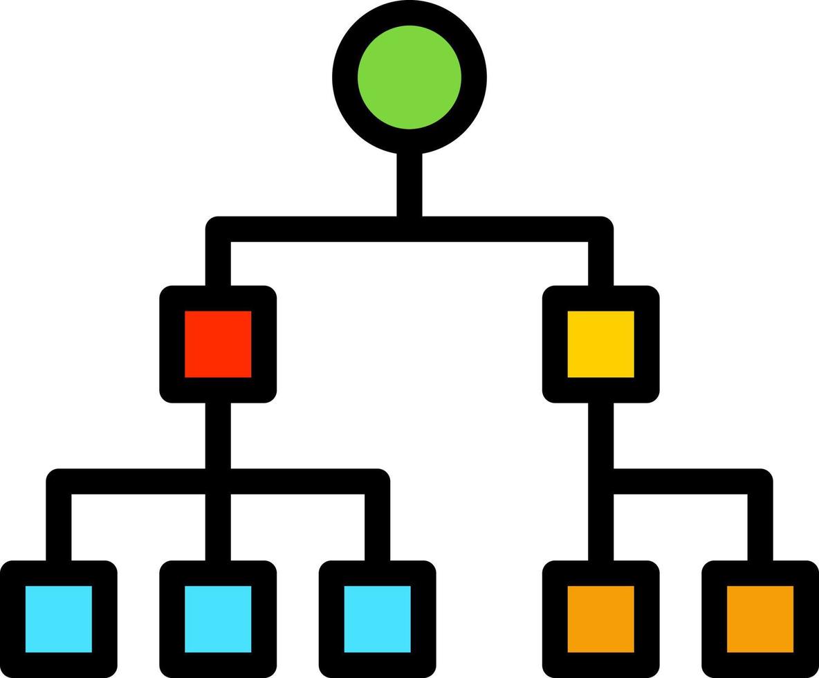 conception d'icône de vecteur d'organigramme