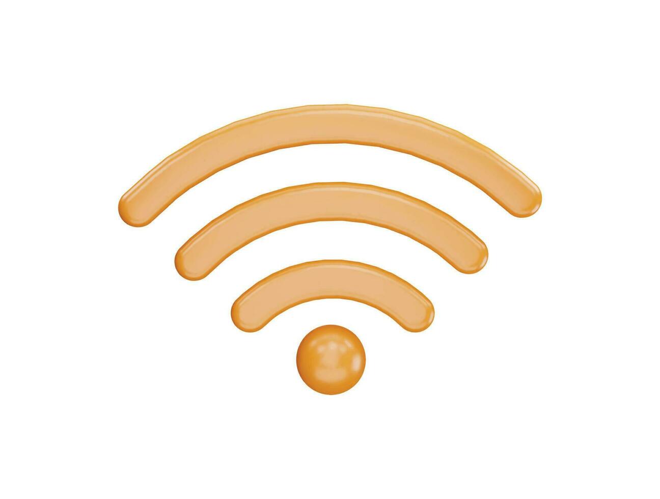connexion de signal wifi et symbole de réseau avec style minimal de dessin animé d'icône de vecteur 3d
