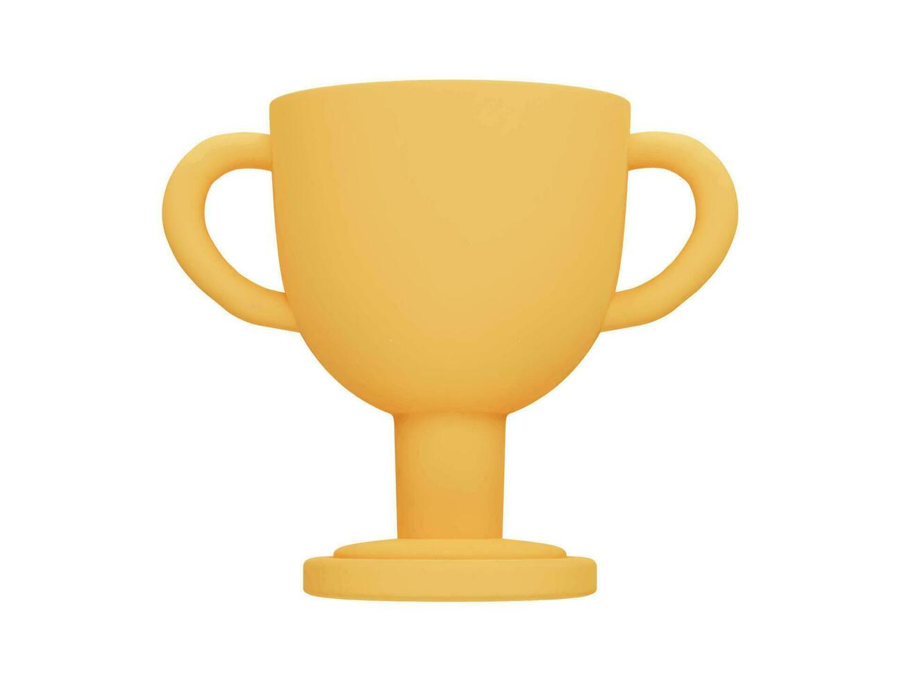 champion trophée tasse concept 3d vecteur icône