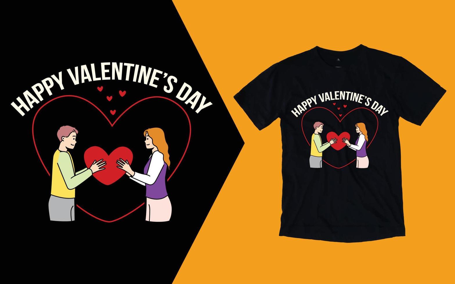 t-shirt bonne saint valentin vecteur