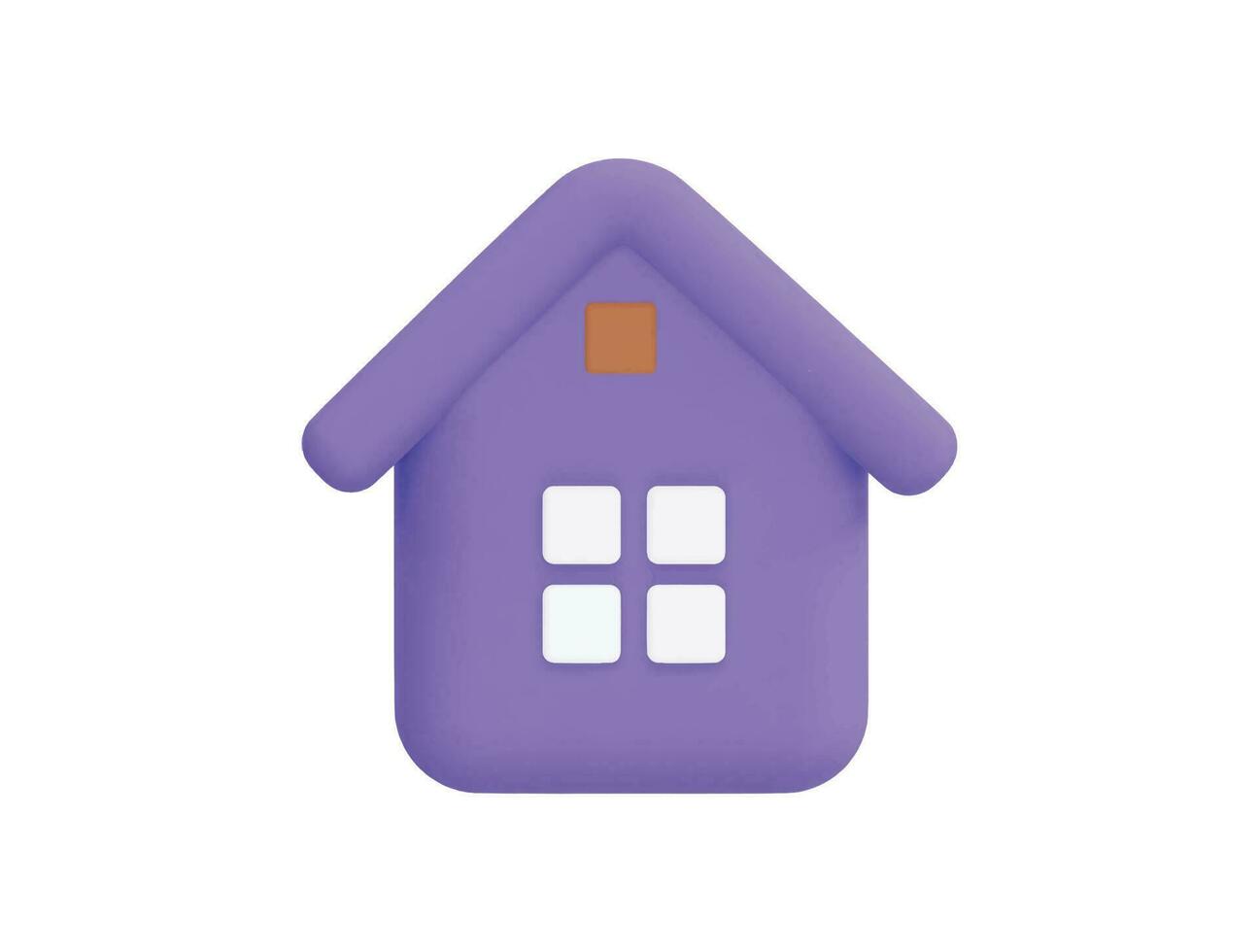 symbole de maison minimal hypothèque immobilière avec style minimal de dessin animé icône vecteur 3d