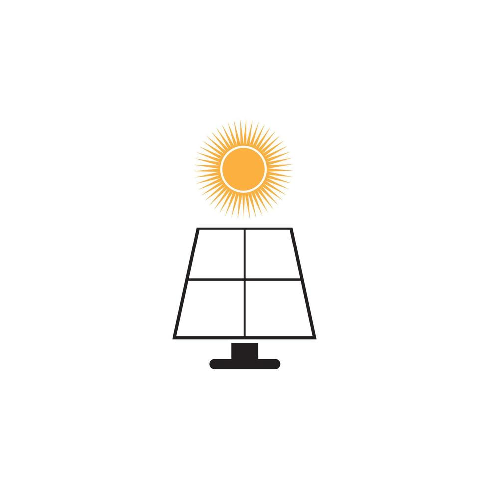 logo énergie solaire icône vecteur
