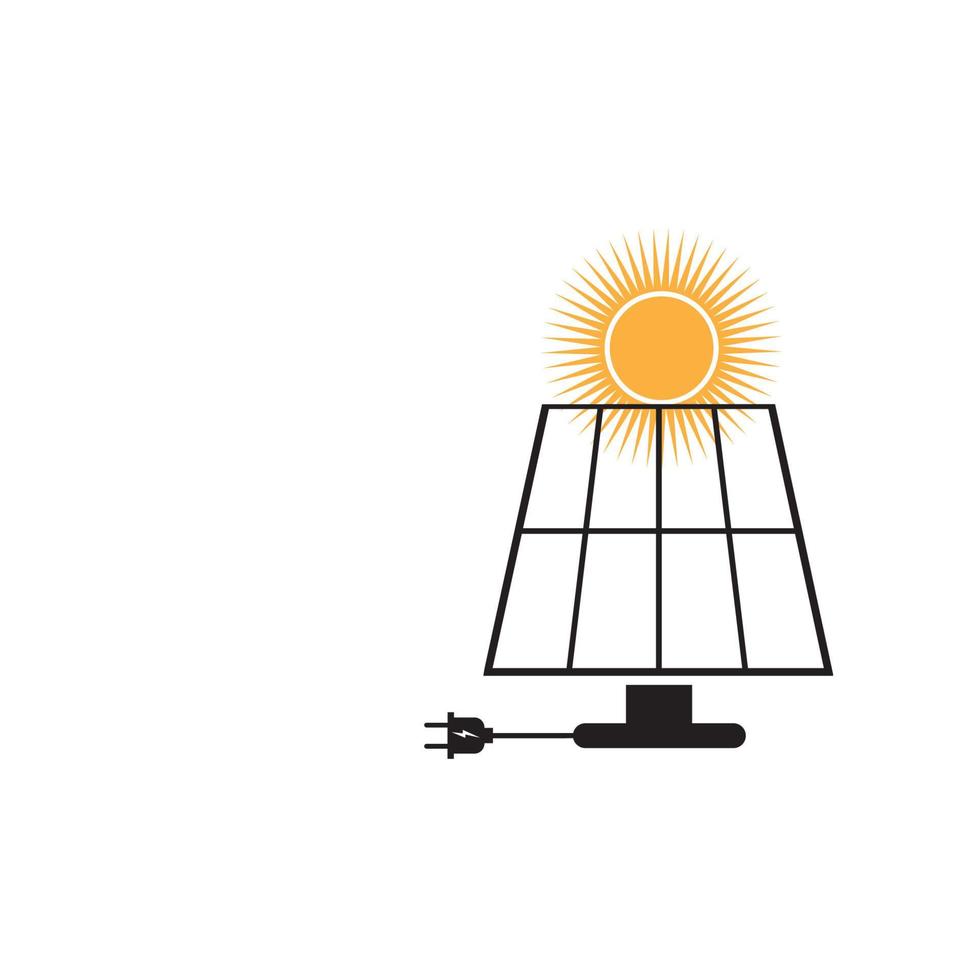 logo énergie solaire icône vecteur