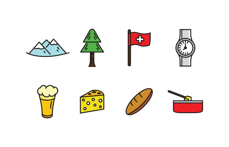 Suisse Icon Pack vecteur