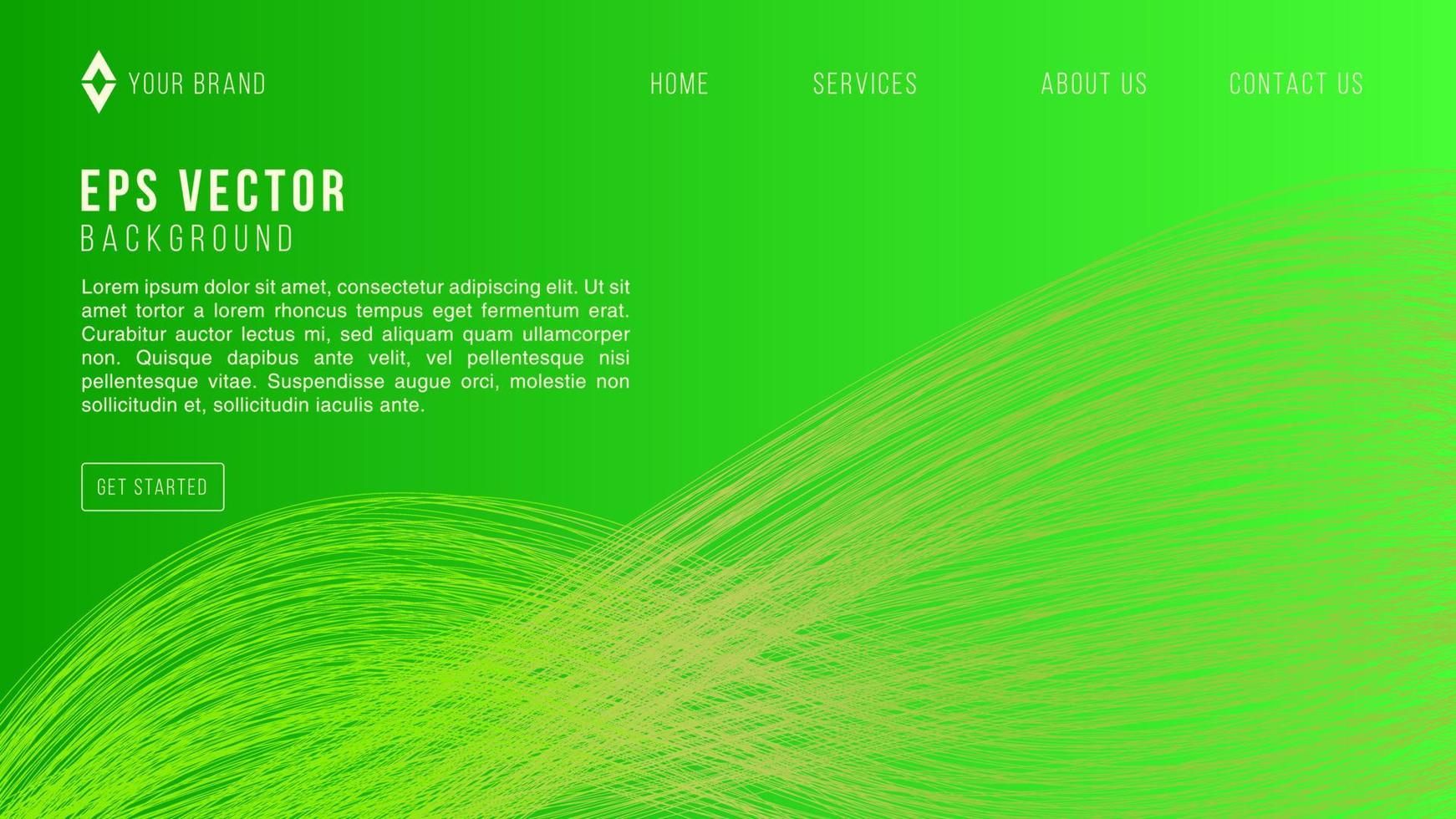 modèle de bannière de fluide vert abstrait pour la page de site Web. conception de fond moderne. dégradé de couleur. ondes dynamiques. composition de formes liquides. adapté aux bannières web vecteur